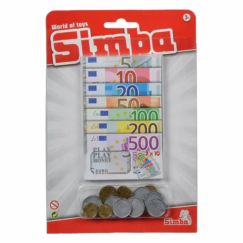 Spielgeld 40 Münzen 98 Banknoten