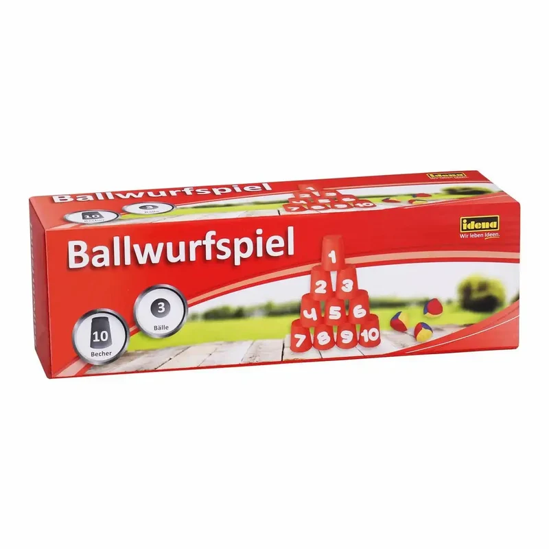 Ballwurfspiel 10 Becher und 3 Bällen