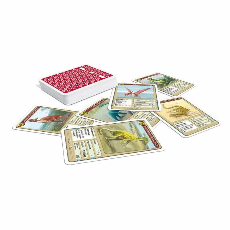 Kartenspiel Quartett TOP Dinosaurier Kunststoffetui