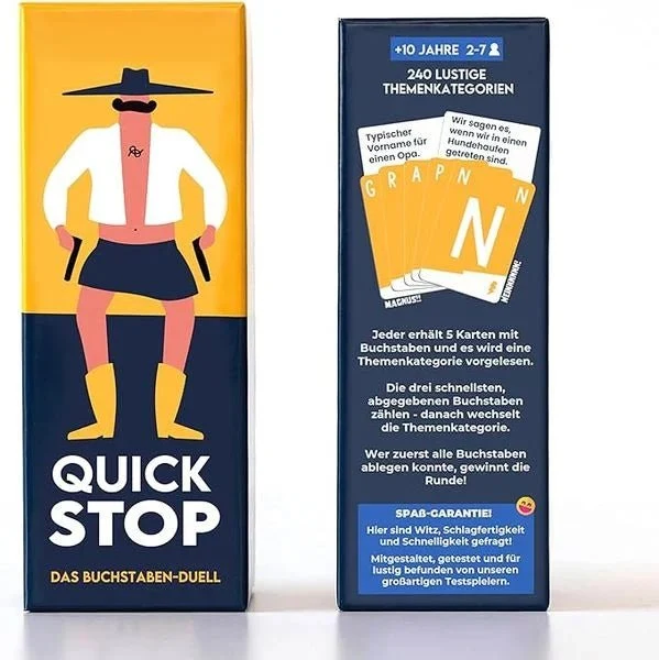 QuickStop Das Buchstaben Duell – Kartenspiel ab 10 Jahren