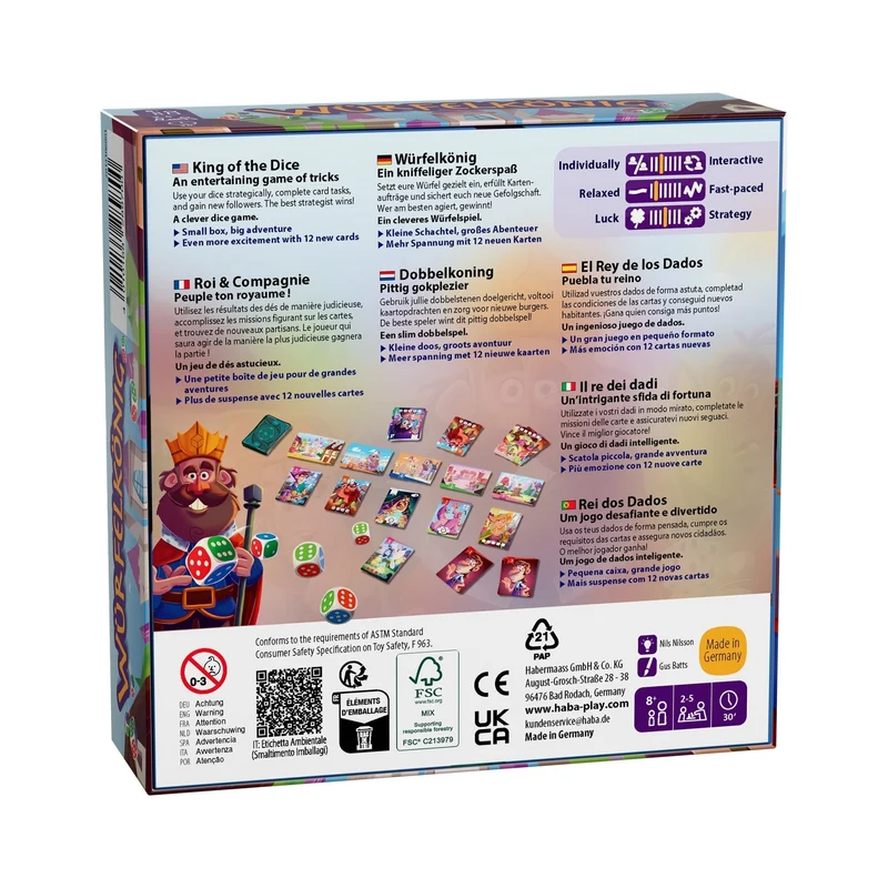 Würfelkönig Redesign – Würfelspiel mit 12 neuen Karten