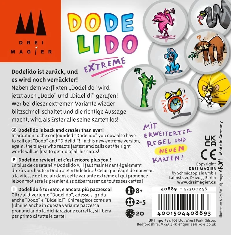 Drei Magier: Dodelido Extreme, Kartenspiel