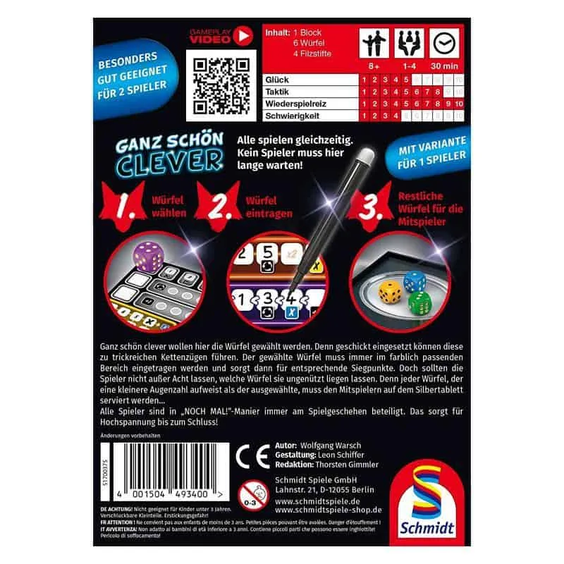 Ganz schön clever!, Würfelspiel