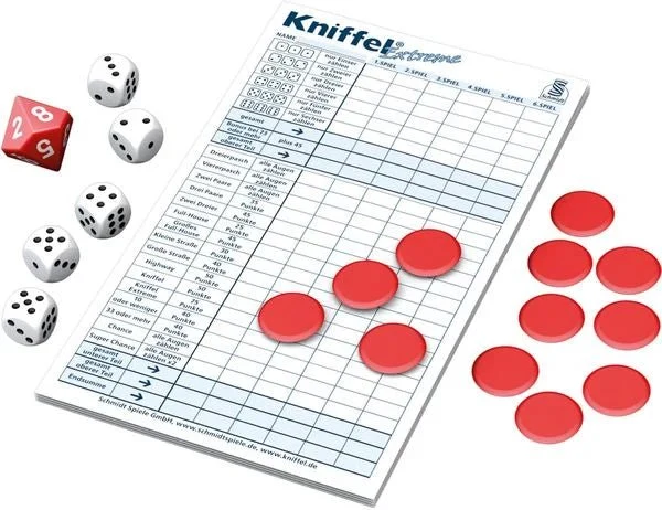 Kniffel: Extreme, Reisespiel in der Metalldose
