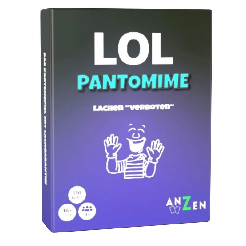 Partyspiel LOL Pantomime – lustiges Ratespiel mit Lachverbot ab 16 Jahren