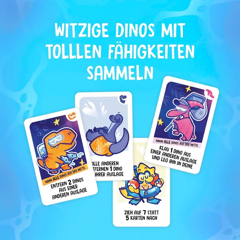 Kartenspiel Dino Party mit Sammel- und Tauscheffekten für 2-6 Spieler ab 7 Jahren