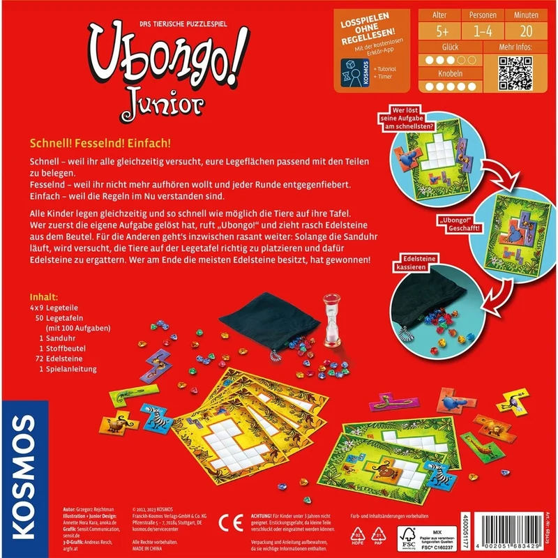 KOSMOS Ubongo Junior, Legespiel