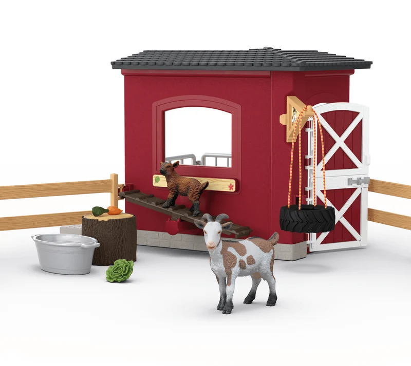Spielset Ziegenstall – Schleich Farm World mit Ziege und Zubehör