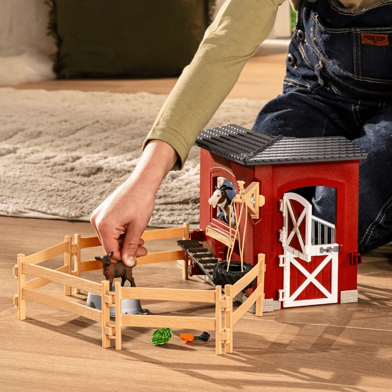 Spielset Ziegenstall – Schleich Farm World mit Ziege und Zubehör