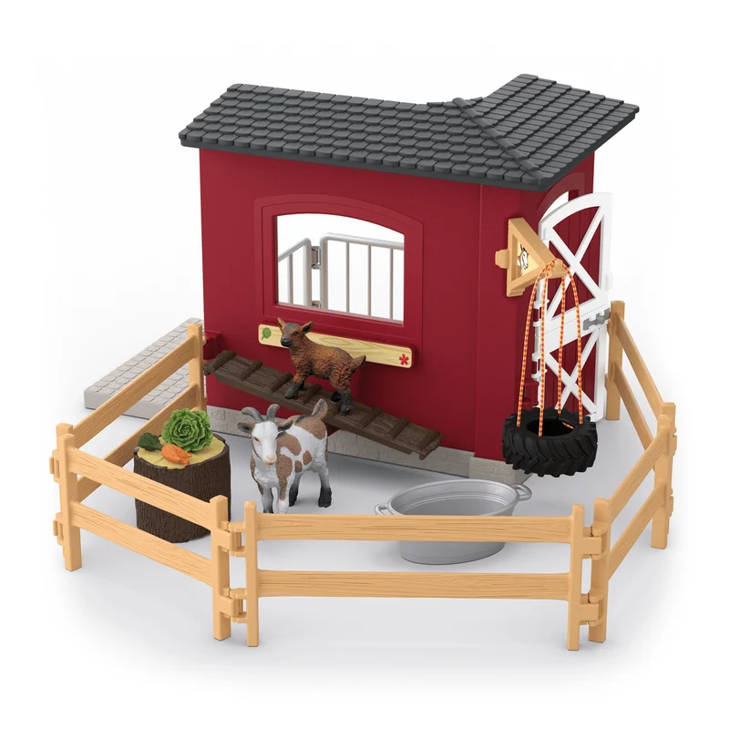 Spielset Ziegenstall – Schleich Farm World mit Ziege und Zubehör
