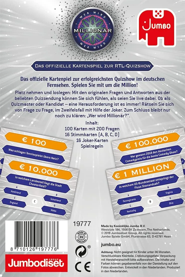 Wer wird Millionär? – Offizielles Kartenspiel ab 12 Jahren