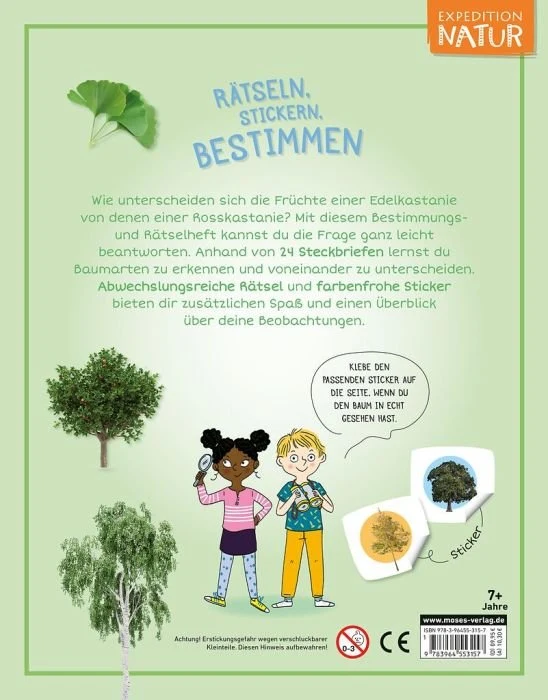 Expedition Natur - Rätseln, Stickern, Bestimmen: Bäume