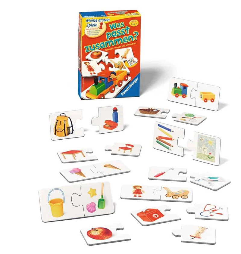 Zuordnungsspiel ab 2 Jahren – Was passt zusammen mit Puzzle-Prinzip