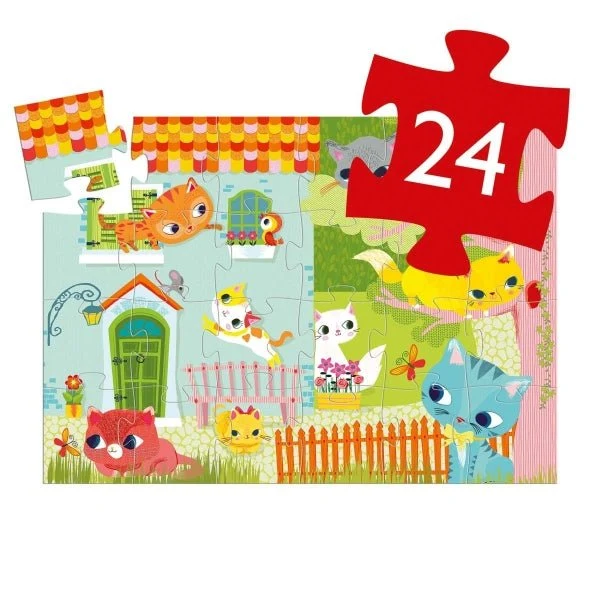 Katzen-Puzzle 24 Teile – Djeco