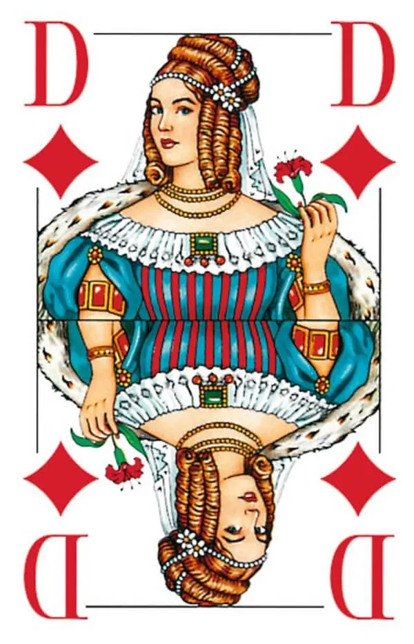 Skat Kartenspiel Senioren – französisches Bild mit extra großen Zeichen