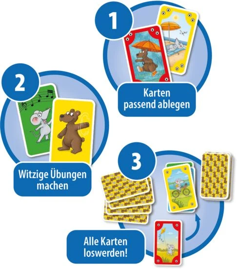 Mauseschlau & Bärenstark: Bewegungs-Mau Mau, Kinderkartenspiel