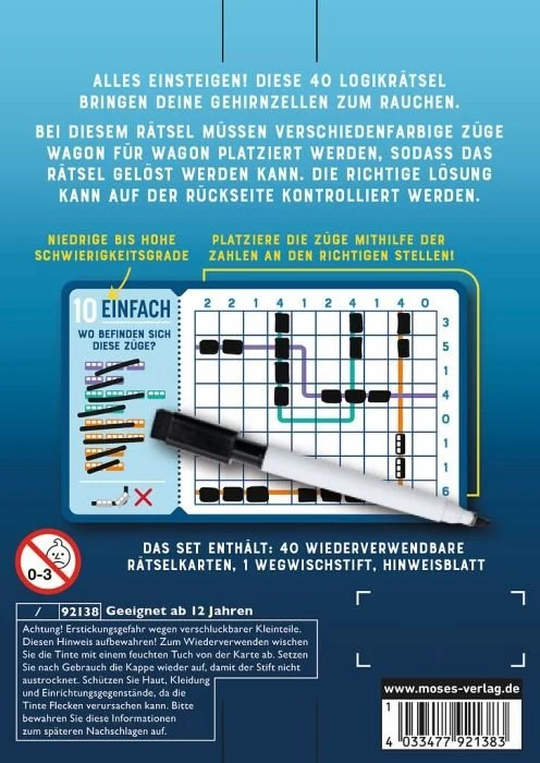 Brain Train – Logikrätsel mit abwischbarem Stift