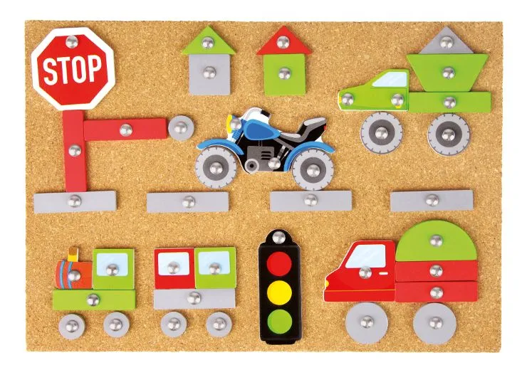 Hammerspiel Fahrzeuge mit Korkplatte ab 3 Jahren