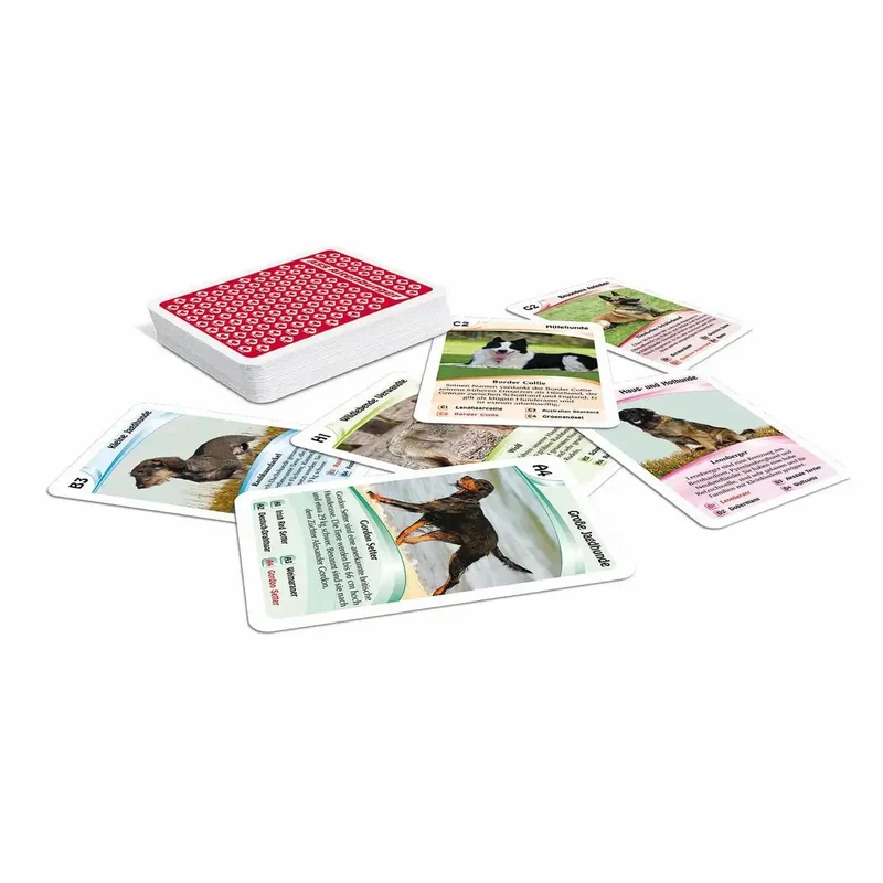 Kartenspiel Quartett Hunde Kunststoffetui