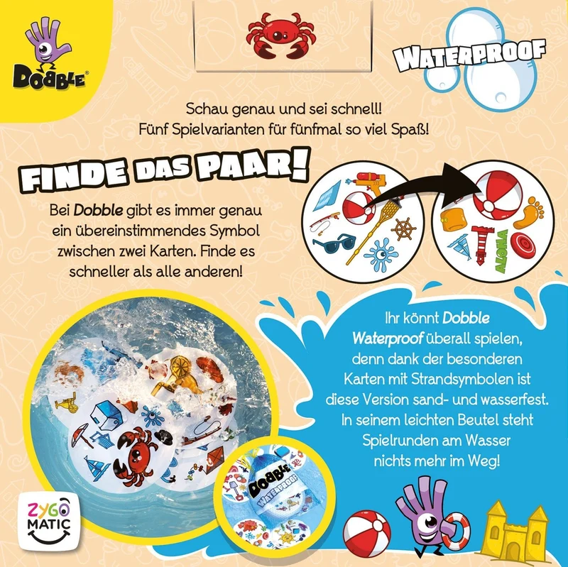 Dobble Waterproof Kartenspiel