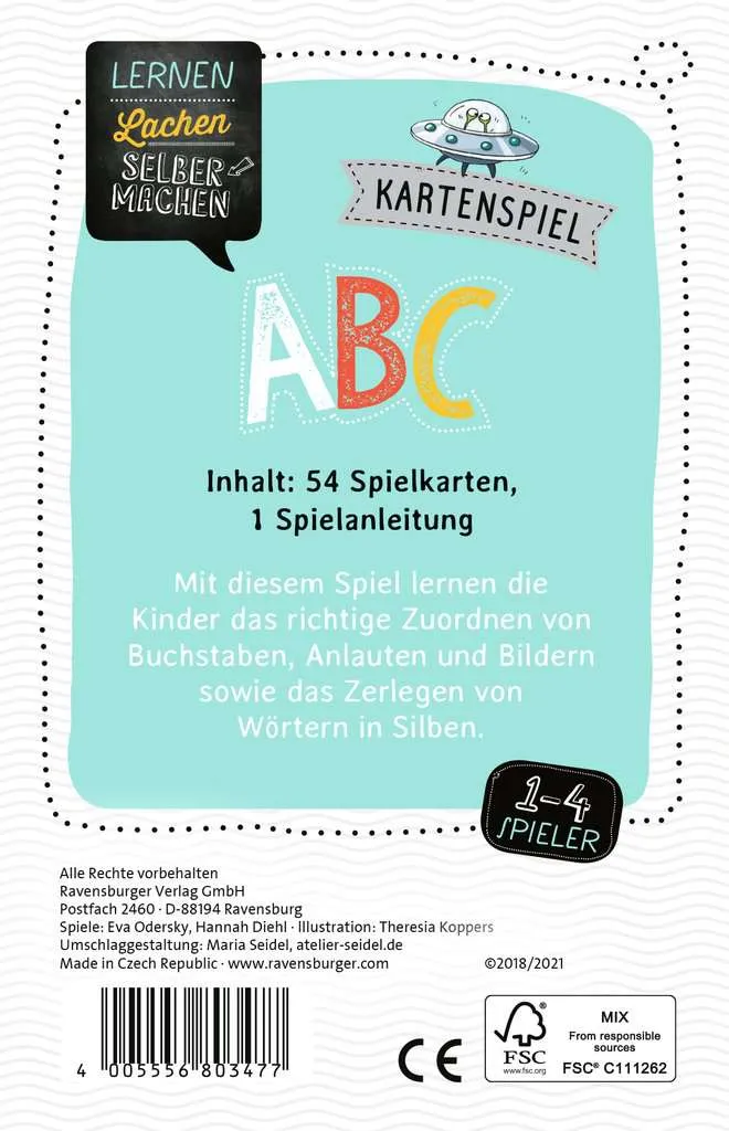 Lernspiel Kartenspiel ABC – Buchstaben lernen