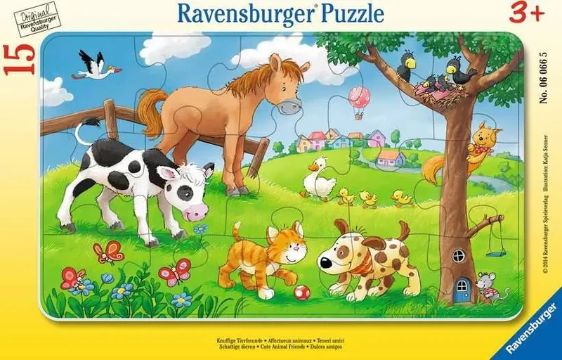 Knuffige Tierfreunde – Ravensburger Rahmenpuzzle 15 Teile