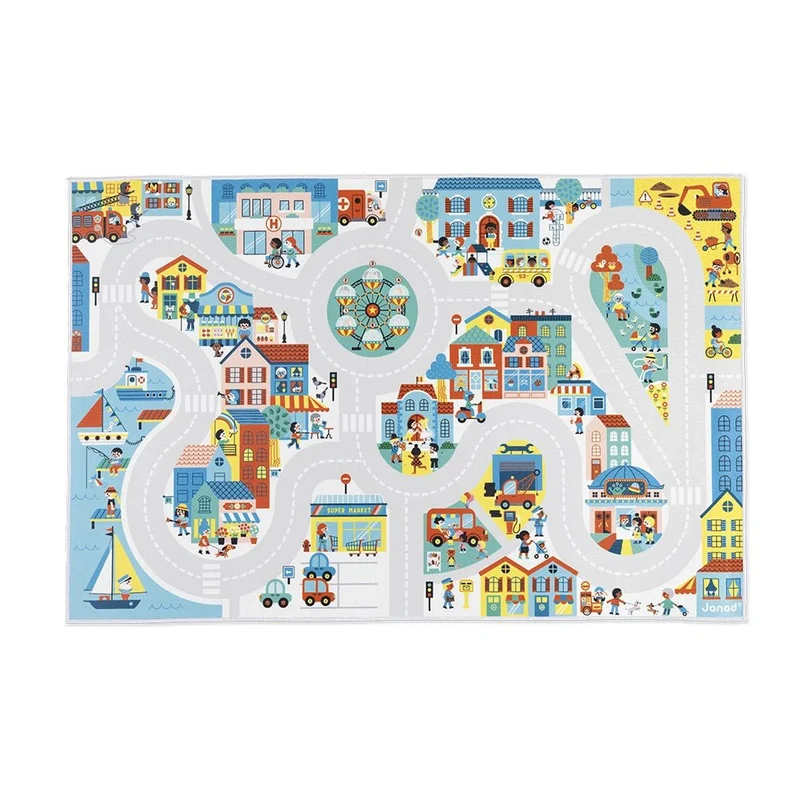 Teppich mit Rennstrecke Stadt - Cross Roads