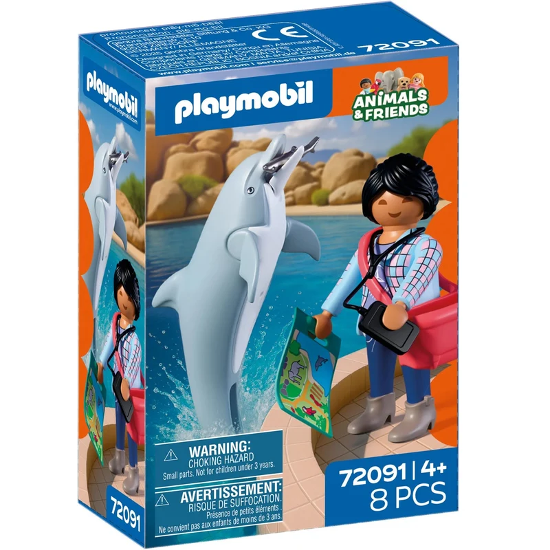 Playmobil Delfin und Besucherin 72091 – Zoo Spielset