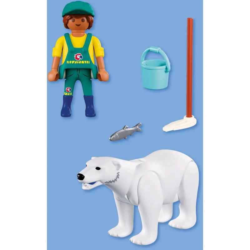 Playmobil Eisbär und Pfleger 72090 – Zoo Spielset