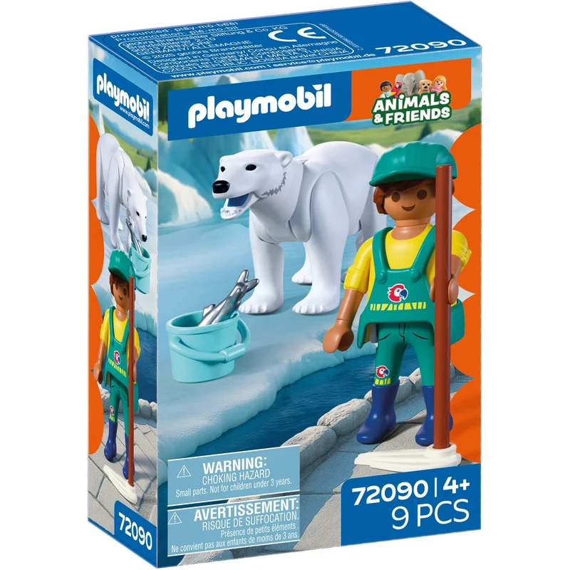 Playmobil Eisbär und Pfleger 72090 – Zoo Spielset