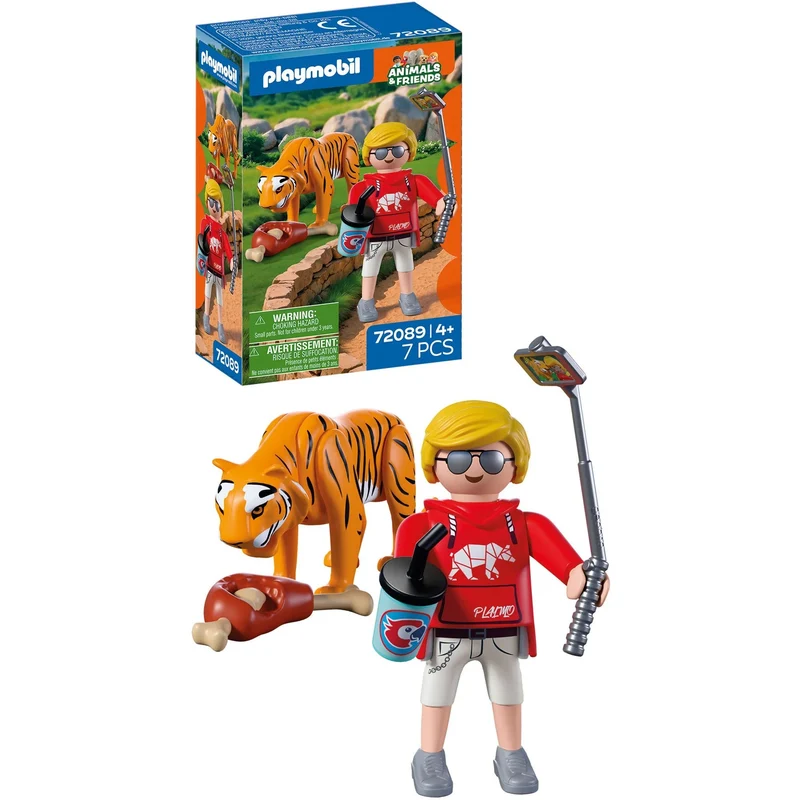 Playmobil Tiger und Besucher 72089 – Zoo Spielset