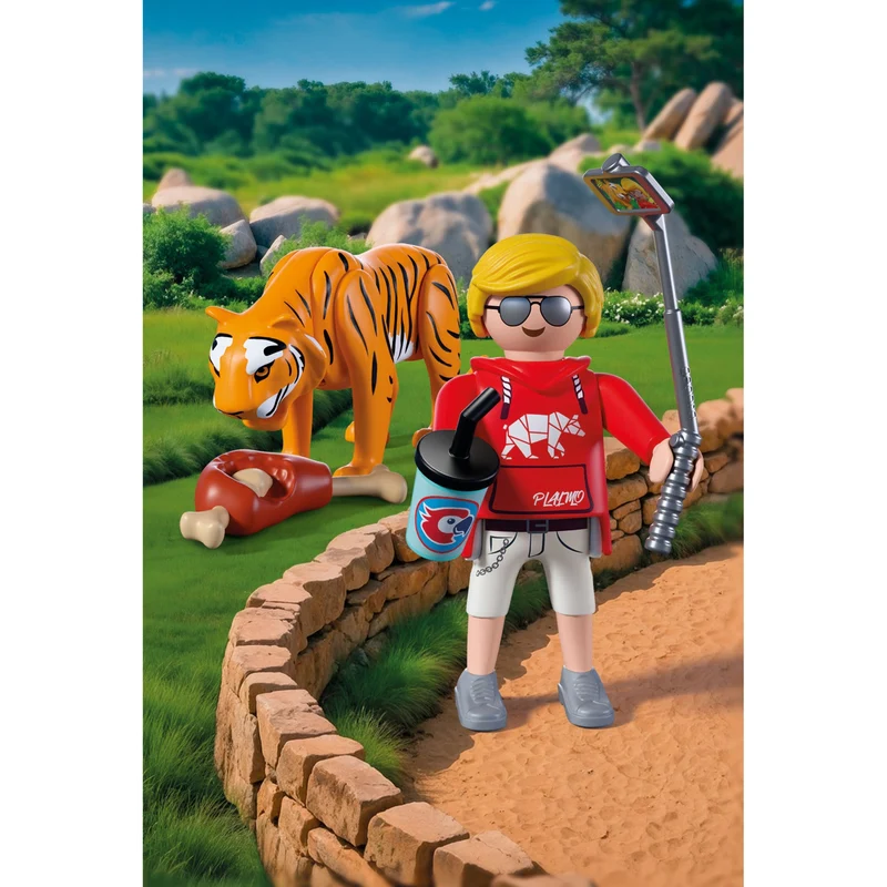 Playmobil Tiger und Besucher 72089 – Zoo Spielset