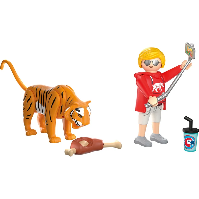 Playmobil Tiger und Besucher 72089 – Zoo Spielset