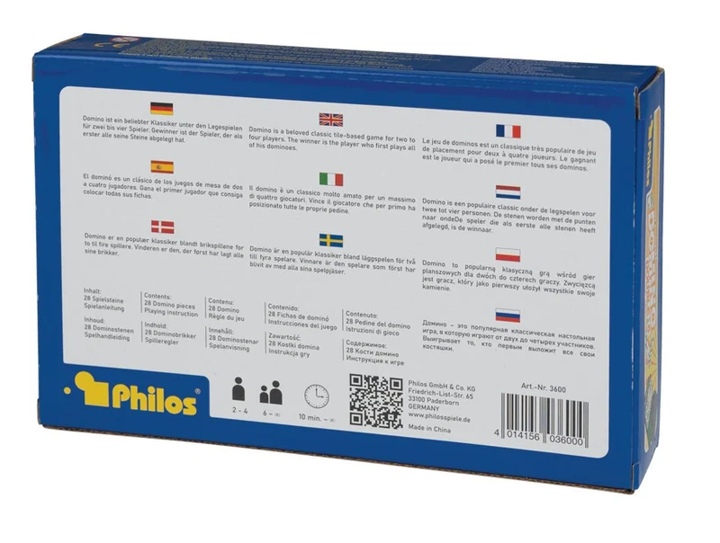 Domino Doppel 6 in Klappkassette – Philos