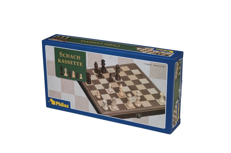 Schachkassette 33 mm aus Holz – Philos