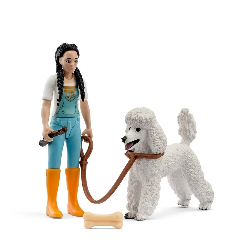 Spaziergang im Park mit Pudel – Schleich Pocket Sets