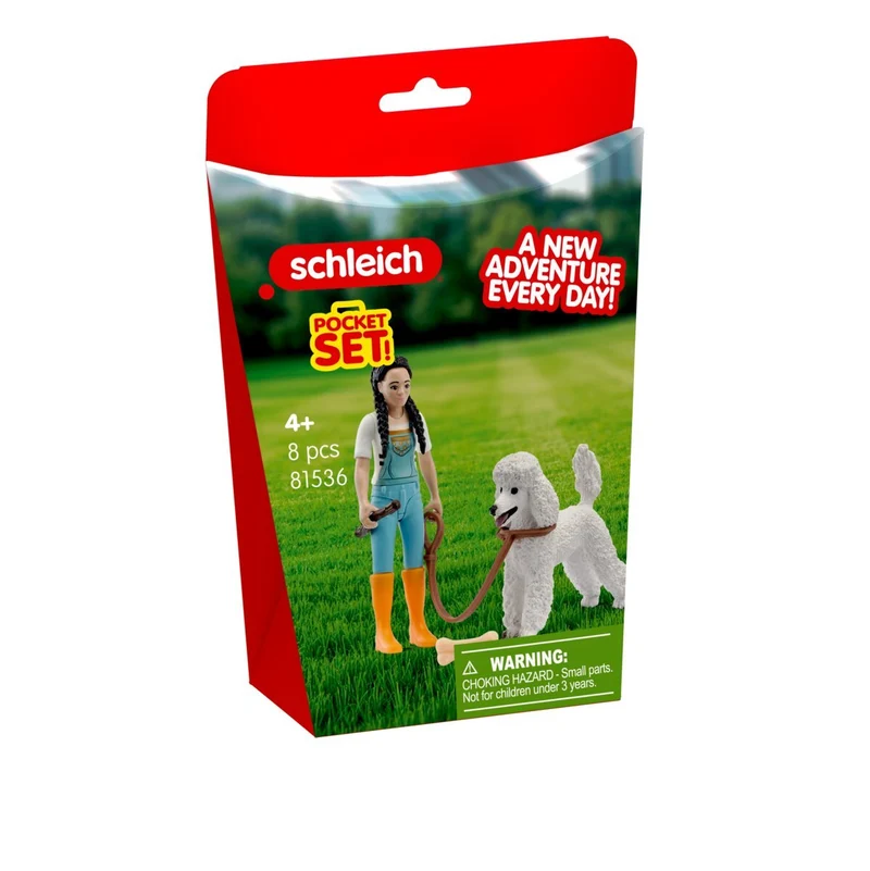 Spaziergang im Park mit Pudel – Schleich Pocket Sets