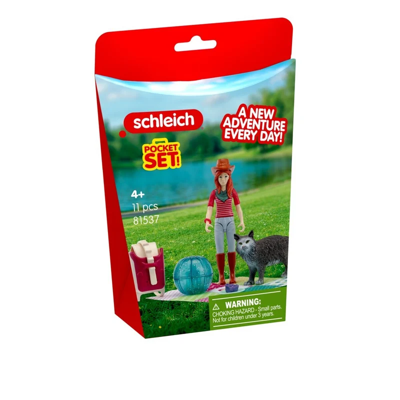 Picknickspaß mit Maine-Coon-Katze – Schleich Pocket Sets