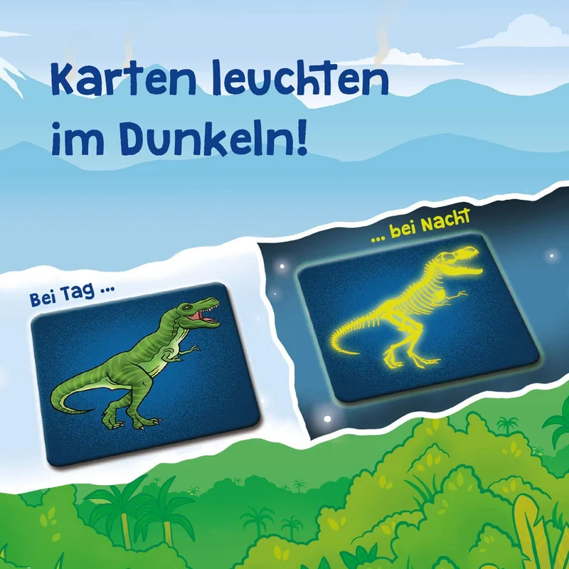 Welcher Dino leuchtet da? - Nachtleuchtendes Memo-Spiel