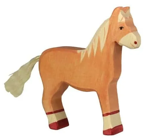 Spielfigur - Pferd hellbraun stehend