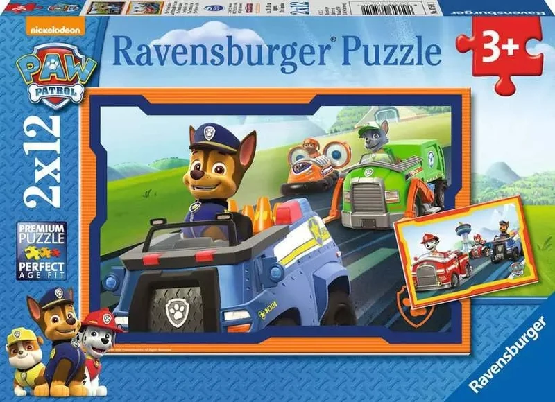 Paw Patrol im Einsatz Kinderpuzzle – Ravensburger 2x12 Teile