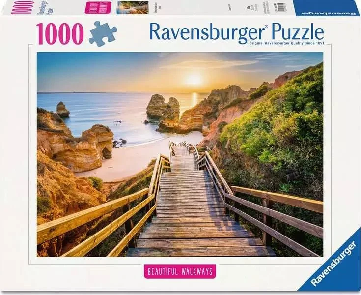 Holztreppe zur Praia do Camilo – Erwachsenenpuzzle 1000 Teile