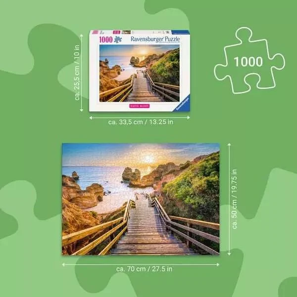 Holztreppe zur Praia do Camilo – Erwachsenenpuzzle 1000 Teile
