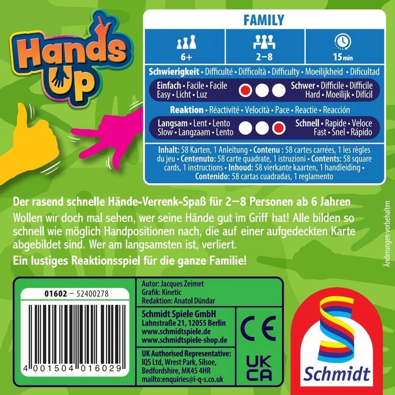 Hands Up – Schnelles Kartenspiel