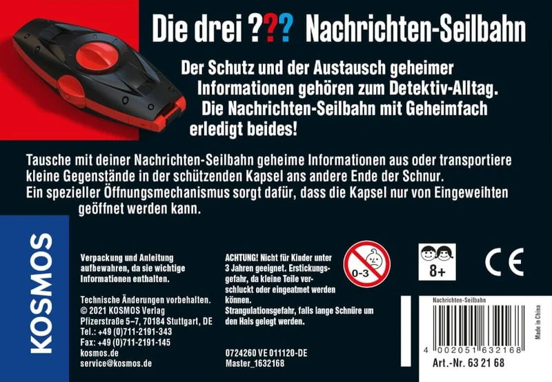 Die Drei ???: Nachrichten-Seilbahn Detektiv-Set