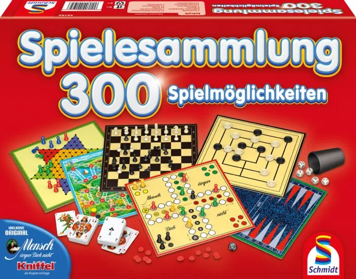 300er Spielesammlung, 300 Spielemöglichkeiten, rot
