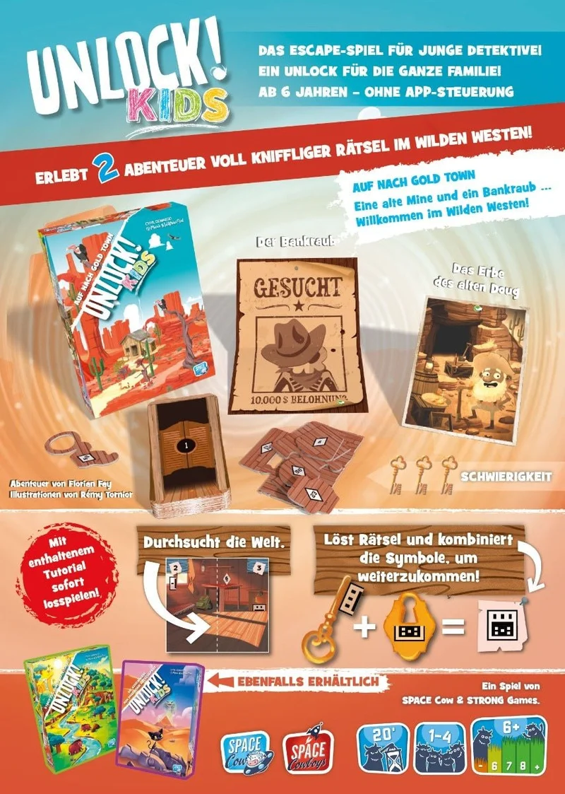 Unlock! Kids Auf nach Gold Town – Asmodee