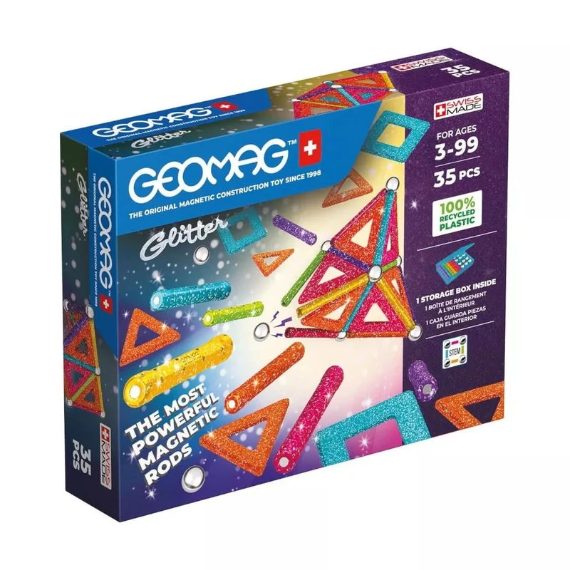 Magnetbausteine - Geomag Glitter Panels Recycled 35