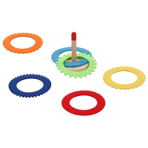 Goki Ringwurfspiel mit Filzringen aus Holz ab 3 Jahren