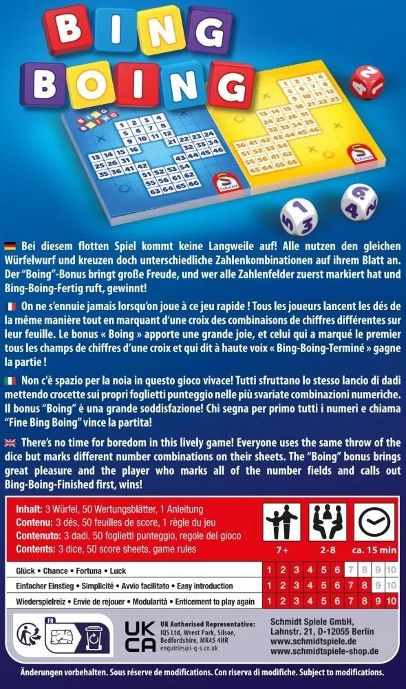 Bing Boing, Reisespiel in der Metalldose